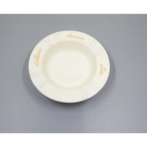 Holland America Line Porcelain Ashtray Dish Royal Sphinx Maastricht Cream Gold